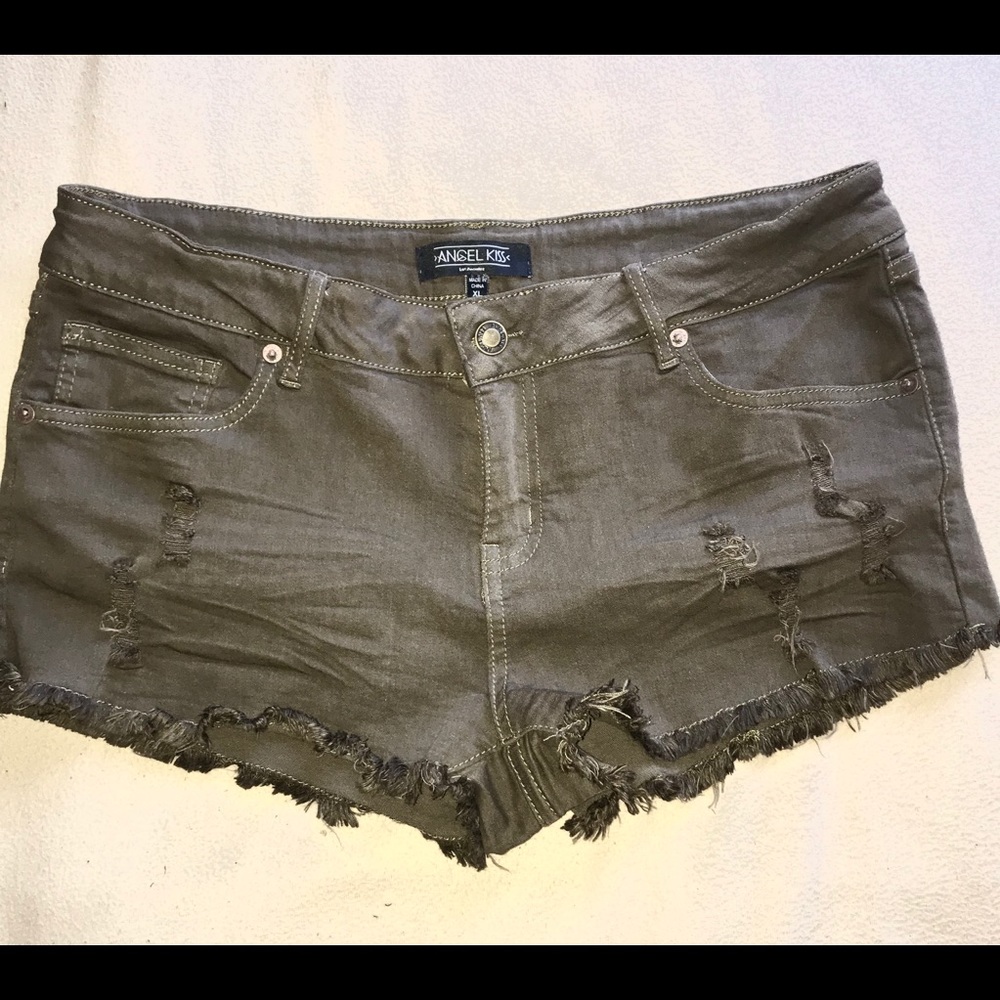 Angel Kiss Olive/Army Green Shorts